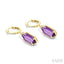 Evoque Gemstone Hexagon Shape & Diamond Earrings