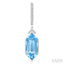 Evoque Gemstone Hexagon Shape & Diamond Earrings