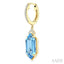 Evoque Gemstone Hexagon Shape & Diamond Earrings