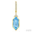 Evoque Gemstone Hexagon Shape & Diamond Earrings