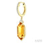 Evoque Gemstone Hexagon Shape & Diamond Earrings