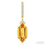 Evoque Gemstone Hexagon Shape & Diamond Earrings