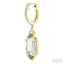 Evoque Gemstone Hexagon Shape & Diamond Earrings