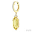 Evoque Gemstone Hexagon Shape & Diamond Earrings