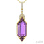 Evoque Gemstone Hexagon Shape & Diamond Pendant
