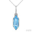 Evoque Gemstone Hexagon Shape & Diamond Pendant