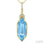 Evoque Gemstone Hexagon Shape & Diamond Pendant