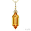 Evoque Gemstone Hexagon Shape & Diamond Pendant