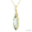 Evoque Gemstone Hexagon Shape & Diamond Pendant
