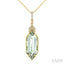 Evoque Gemstone Hexagon Shape & Diamond Pendant