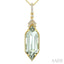 Evoque Gemstone Hexagon Shape & Diamond Pendant
