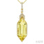 Hexagon Shape Gemstone & Diamond Pendant