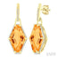 Evoque Gemstone Hexagon Shape & Halo Diamond Earrings