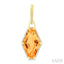 Evoque Gemstone Hexagon Shape & Halo Diamond Earrings