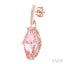 Evoque Gemstone Hexagon Shape & Halo Diamond Earrings