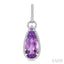 Evoque Gemstone Pear Shape & Halo Diamond Earrings