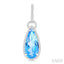 Pear Shape Gemstone & Halo Diamond Earrings
