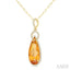 Pear Shape Gemstone & Halo Diamond Pendant
