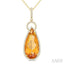Pear Shape Gemstone & Halo Diamond Pendant