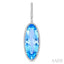Evoque Gemstone Oval Shape & Halo Diamond Earrings