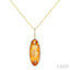 Oval Shape Gemstone & Halo Diamond Pendant