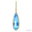 Evoque Gemstone Pear Shape & Halo Diamond Earrings