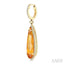 Pear Shape Gemstone & Halo Diamond Earrings