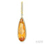 Evoque Gemstone Pear Shape & Halo Diamond Earrings