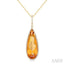 Pear Shape Gemstone & Halo Diamond Pendant