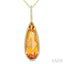 Evoque Gemstone Pear Shape & Halo Diamond Pendant