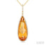 Pear Shape Gemstone & Halo Diamond Pendant