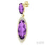 Evoque Gemstone Oval Shape & Halo Diamond Earrings
