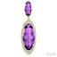 Evoque Gemstone Oval Shape & Halo Diamond Earrings