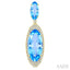 Evoque Gemstone Oval Shape & Halo Diamond Earrings