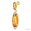 Evoque Gemstone Oval Shape & Halo Diamond Earrings