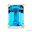 Emerald Shape Gemstone Stud Earrings