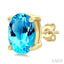 Oval Shape Gemstone Stud Earrings