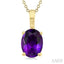 Oval Shape Gemstone Solitaire Pendant