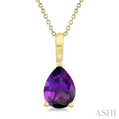 Pear Shape Gemstone Solitaire Pendant