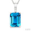 Emerald Shape Gemstone Solitaire Pendant