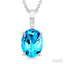Oval Shape Gemstone Solitaire Pendant