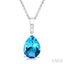 Pear Shape Gemstone Solitaire Pendant