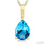 Pear Shape Gemstone Solitaire Pendant