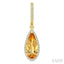 Evoque Gemstone Pear Shape & Halo Diamond Earrings
