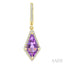 Evoque Gemstone Kite Shape & Halo Diamond Earrings