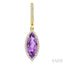 Evoque Gemstone Marquise Shape & Halo Diamond Earrings