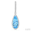 Pear Shape Gemstone & Halo Diamond Earrings