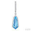 Shield Shape Gemstone & Halo Diamond Earrings