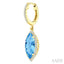 Evoque Gemstone Marquise Shape & Halo Diamond Earrings