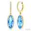 Evoque Gemstone Oval Shape & Halo Diamond Earrings